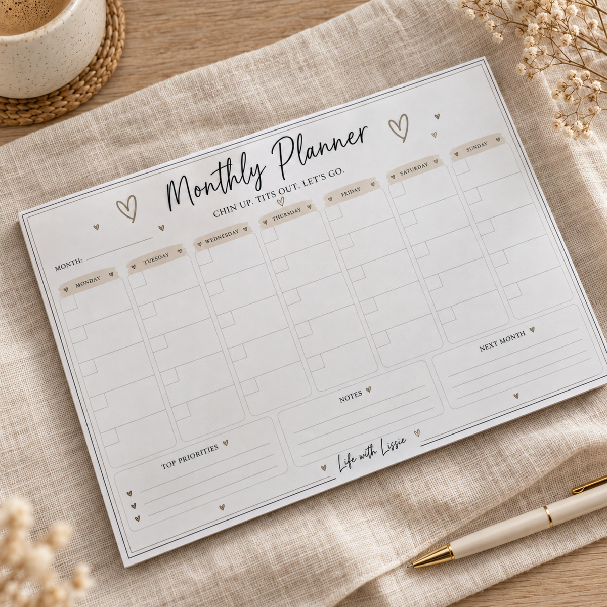 The Monthly Planner