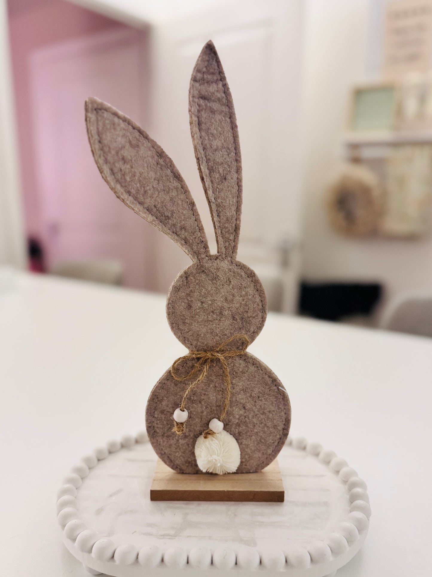 Large beige felt bunny 30cm