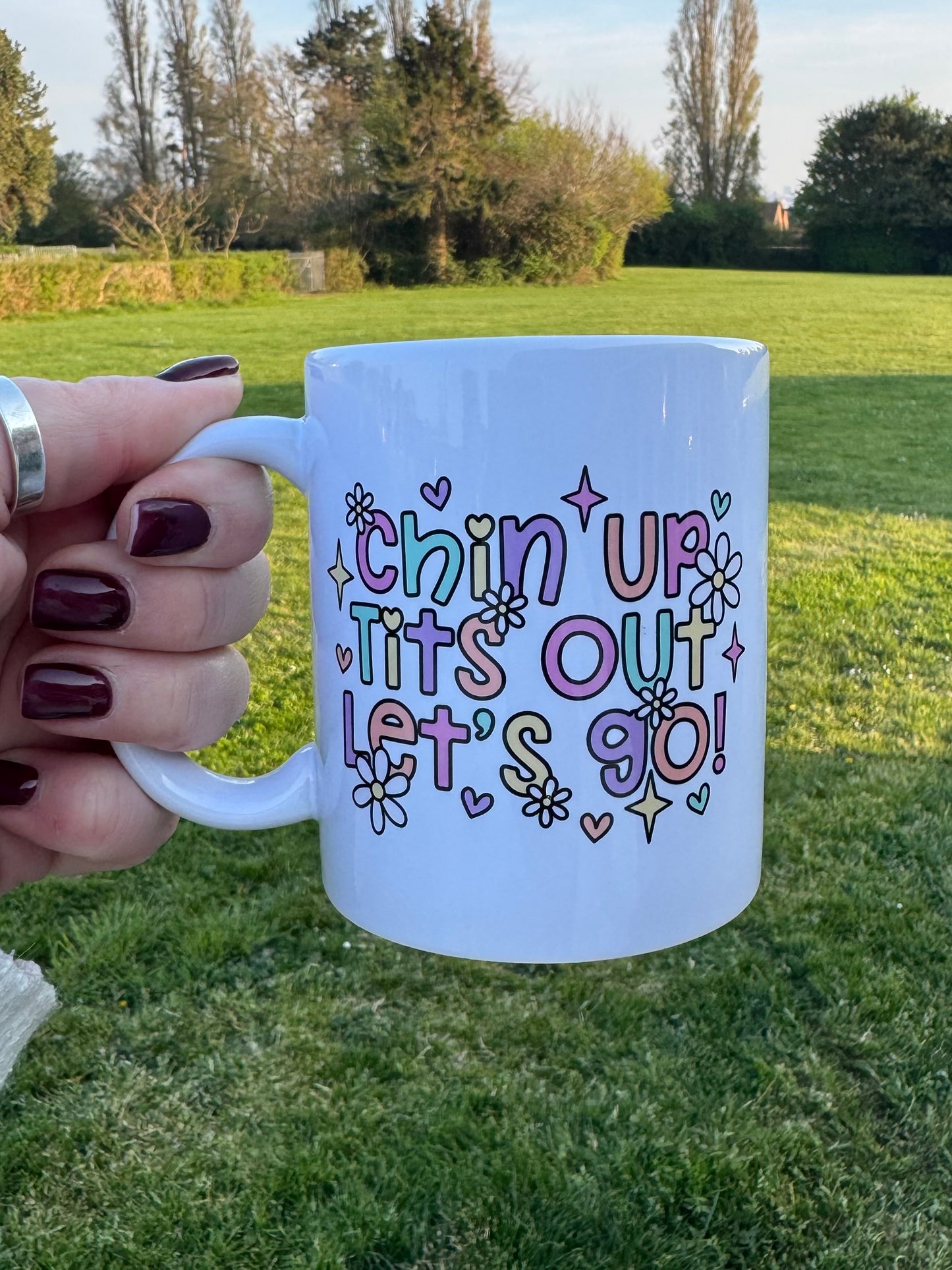 Chin Up Tits Out - Mug