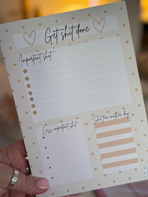 A5 Get Shit Done Notepad - NEUTRAL