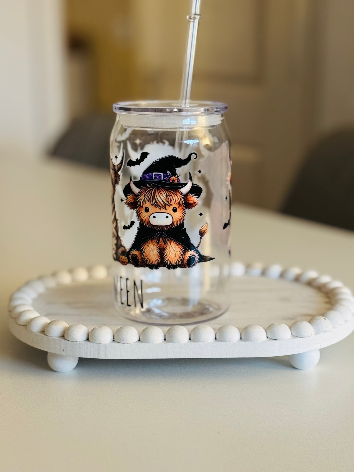 MOO-dy Halloween Plastic Can 16oz