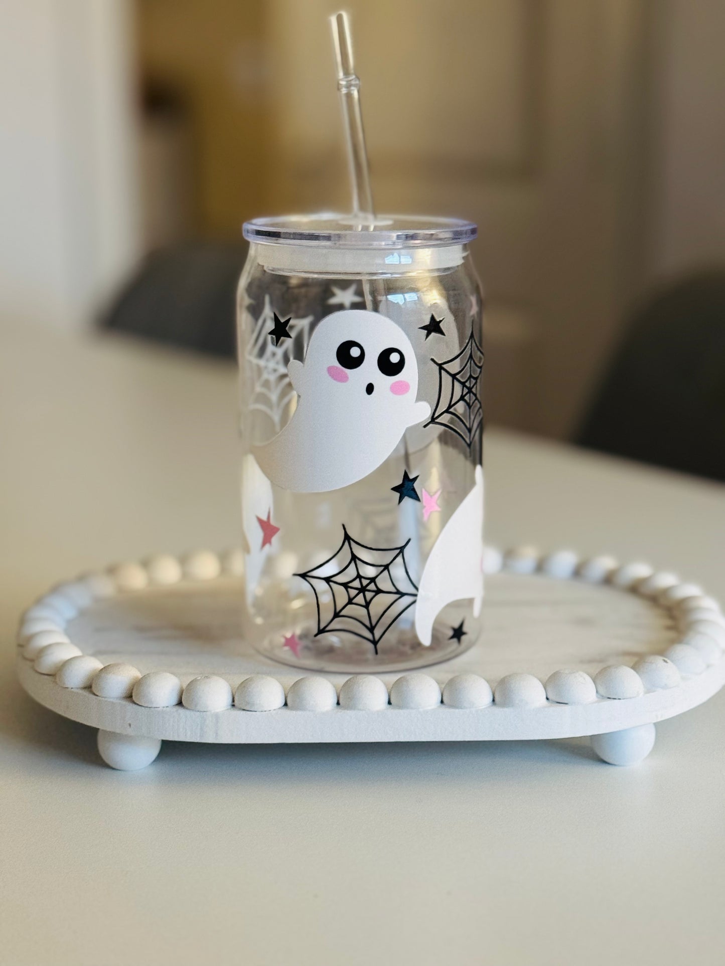 Cute Ghosts Plastic Can 16oz