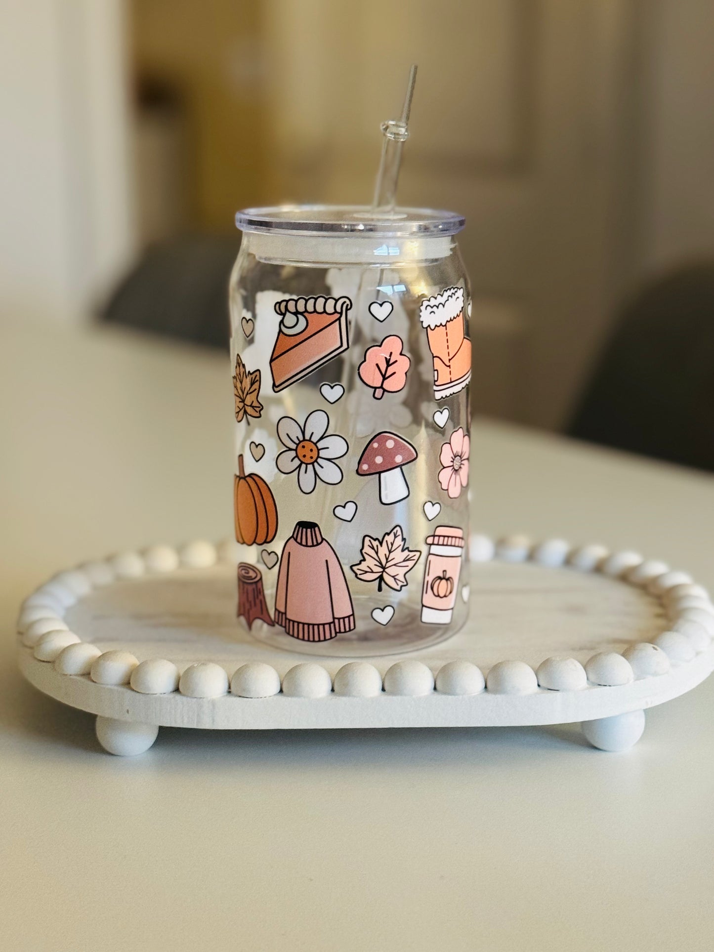 Autumn things plastic can 16oz