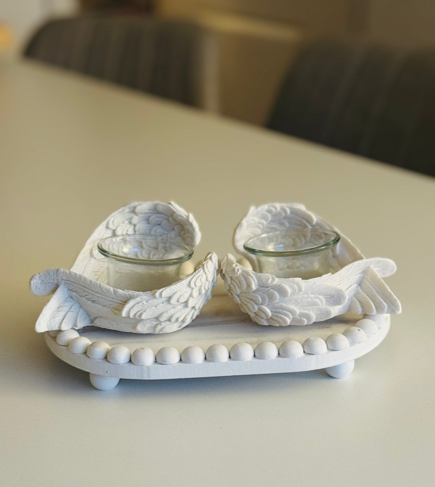 Angel wings tea light holders