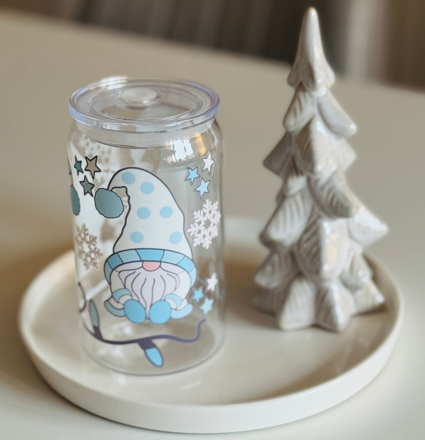 Blue Gonk Plastic Can