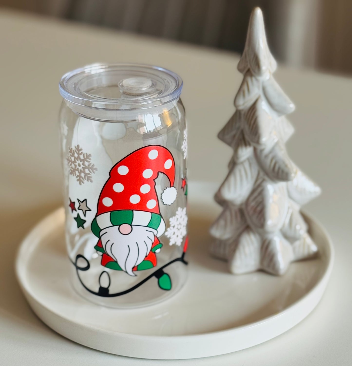 Red Gonk Plastic Can