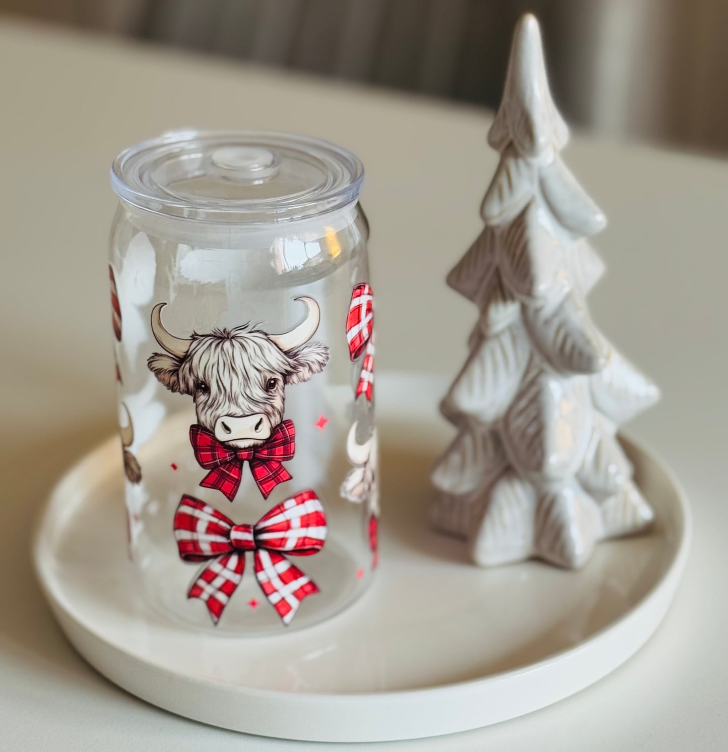 Highland Cow Plastic Can