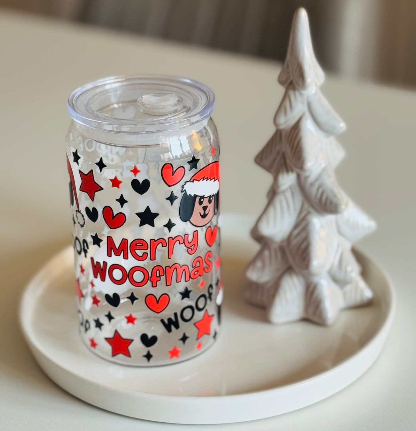 Merry Woofmas Plastic Can