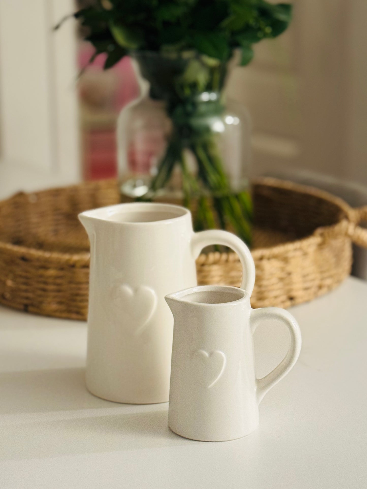 White Hearts jug Set