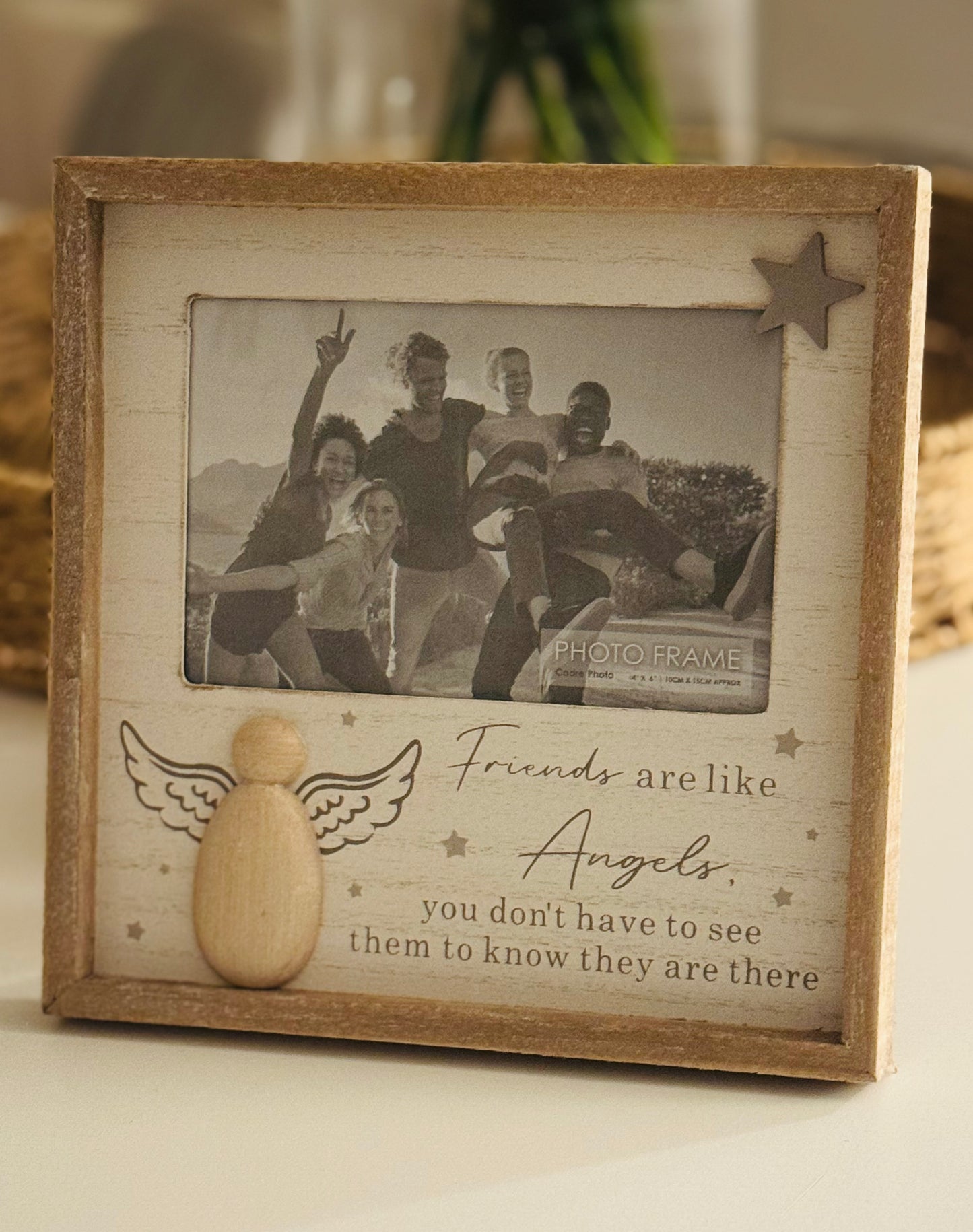 Friends are angels photo frame