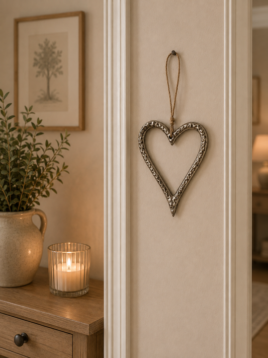 Metal Heart Hanger 10cm