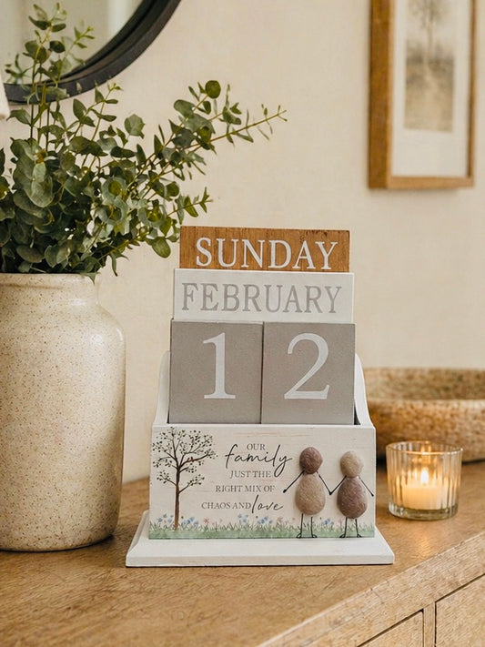 **NEW* Family Pebble Calendar 16cm