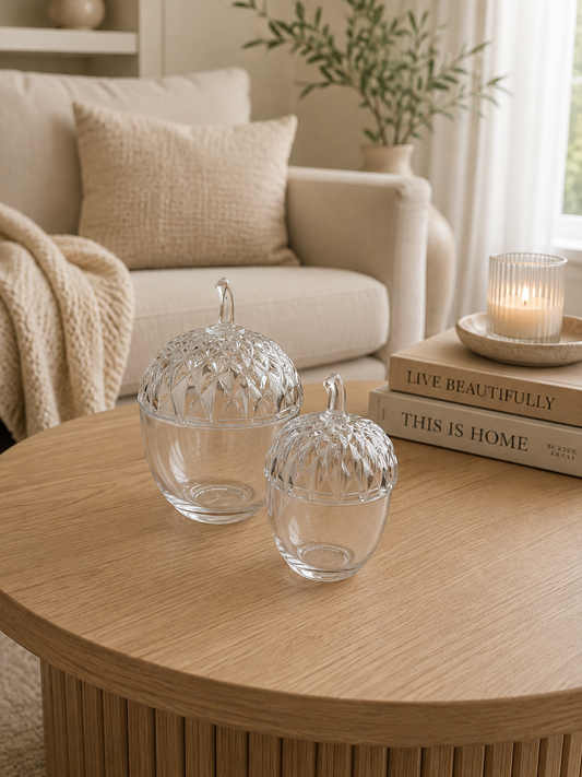 Glass Acorn Pots