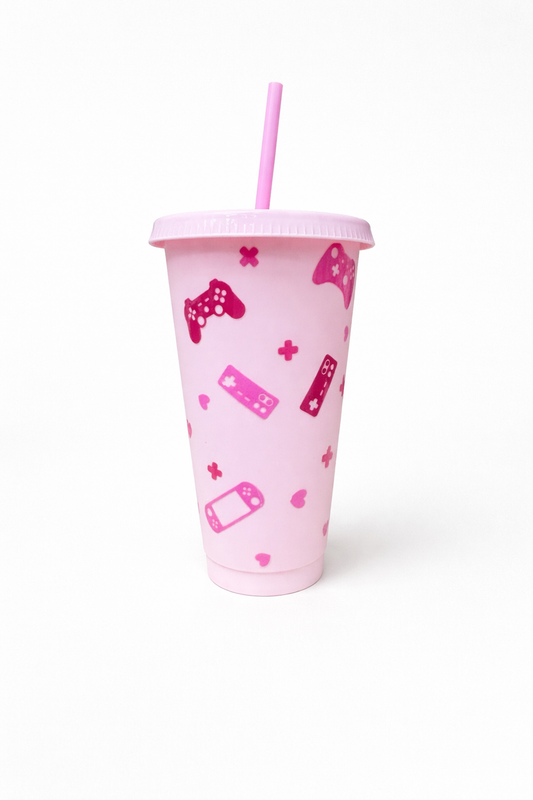 Pink Gamer Girl Cold Cup