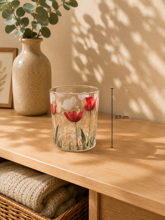 Poppy Glass Candle Holder