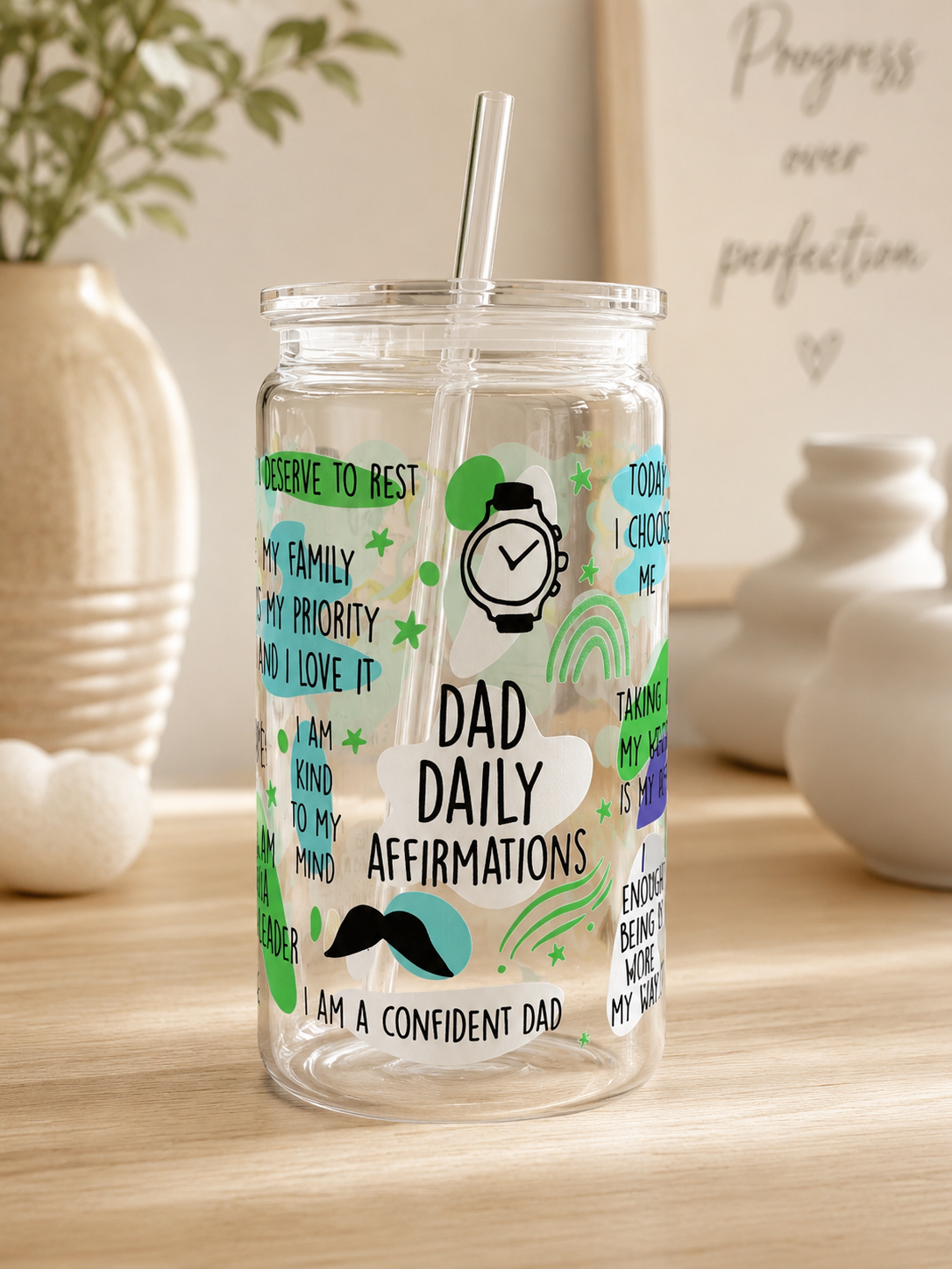 NEW - Dad Daily Affirmations plastic cup