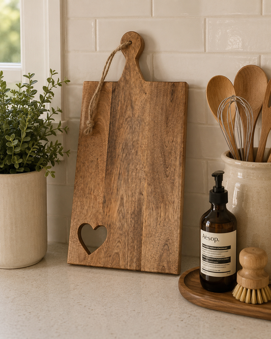**NEW** Love Heart Chopping Board - 49cm tall.