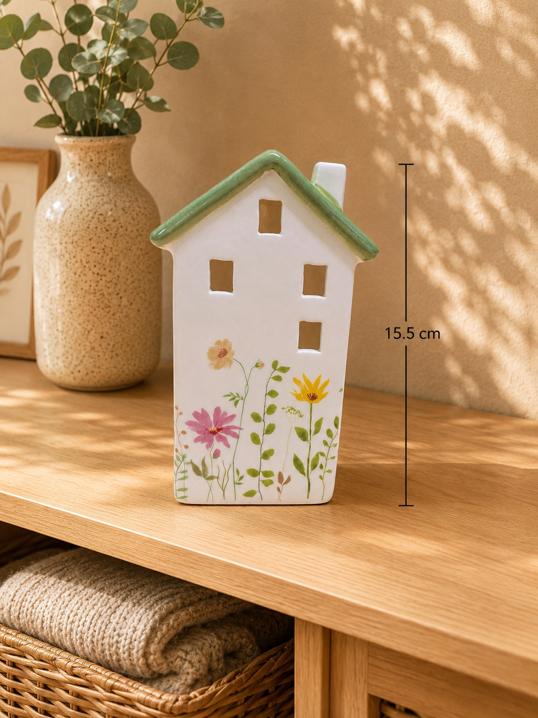 **BACK IN STOCK** Sage Floral Tealight House