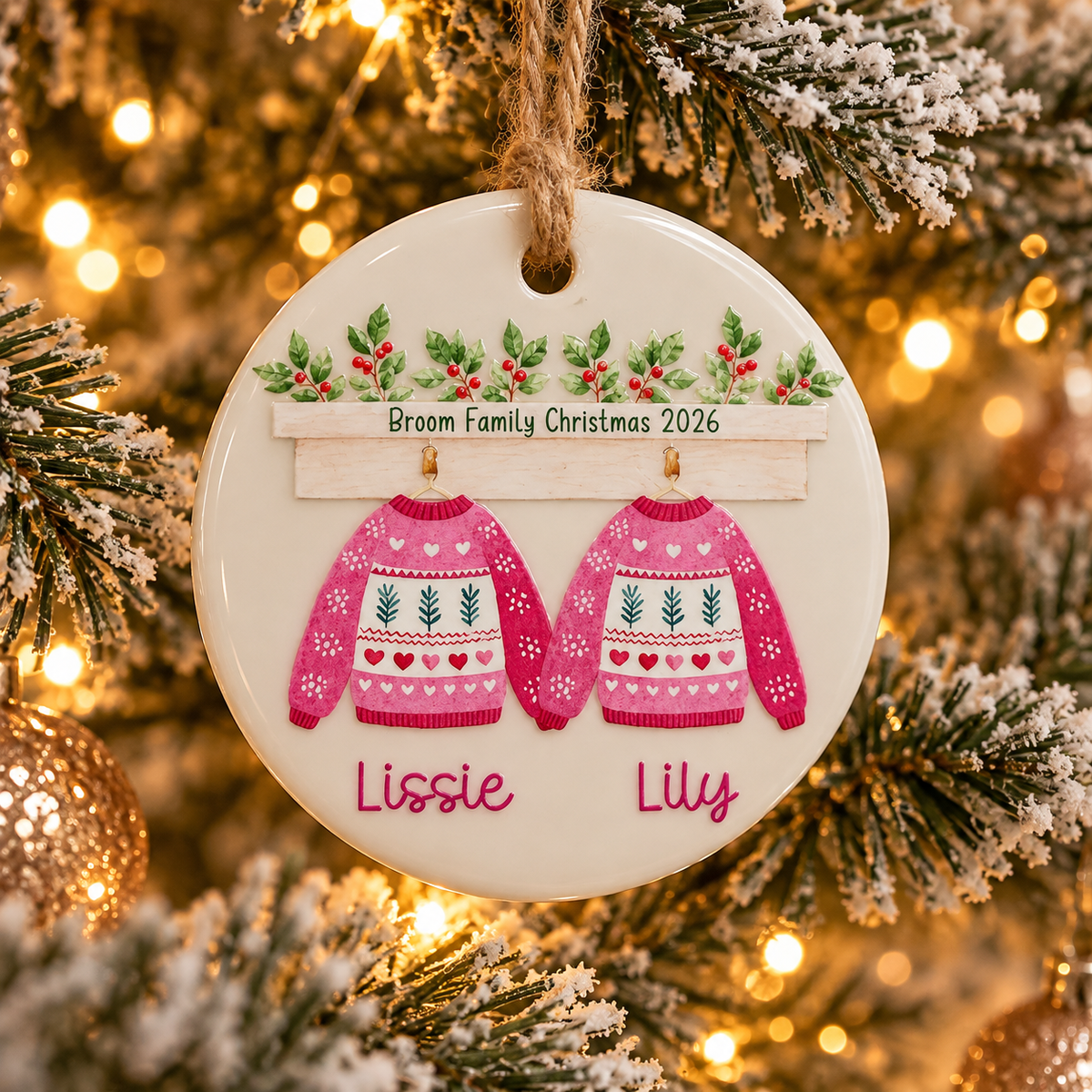 Family Christmas Jumper Bauble