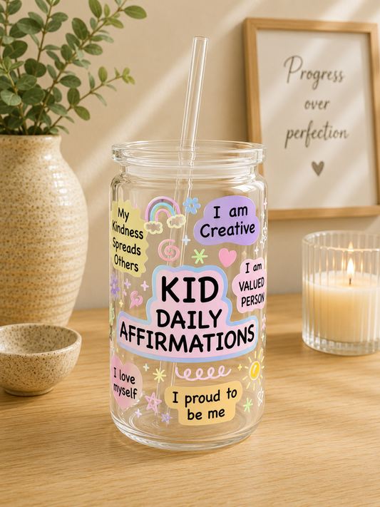 NEW Kids daily affirmations plastic cup