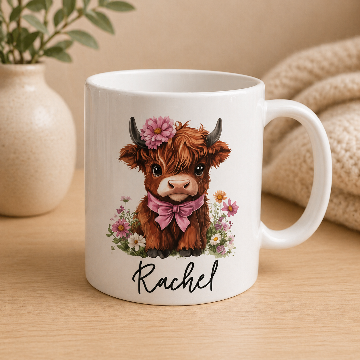 Personalised Highand Cow Mug