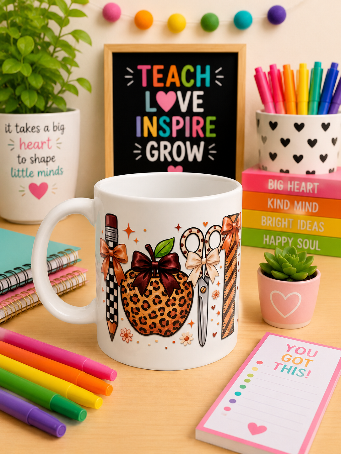 Leopard Print Apple Mug