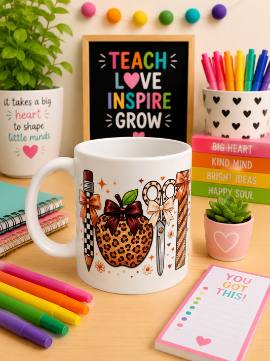 Leopard Print Apple Mug
