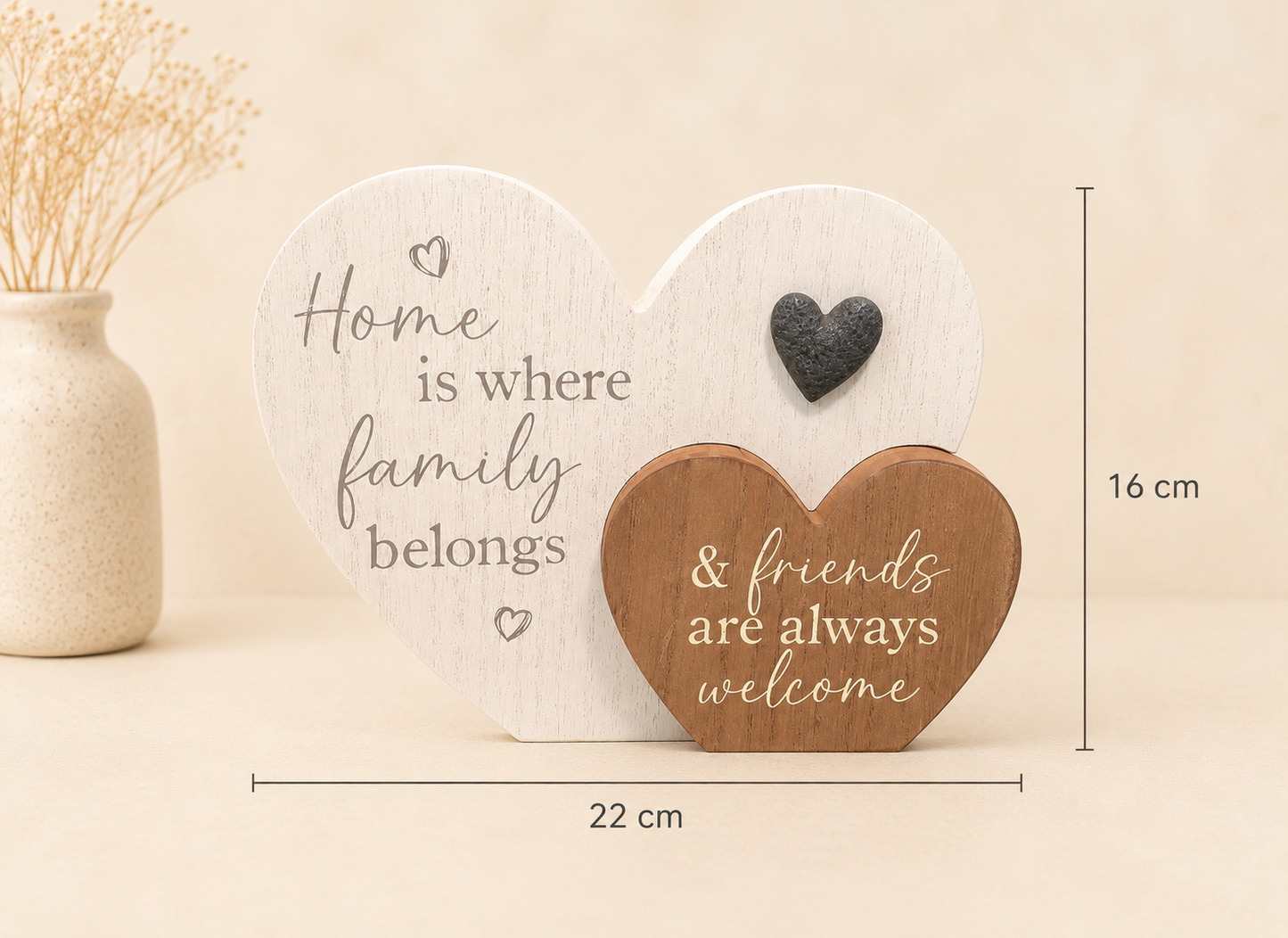 **NEW** 2 hearts in 1 plaque