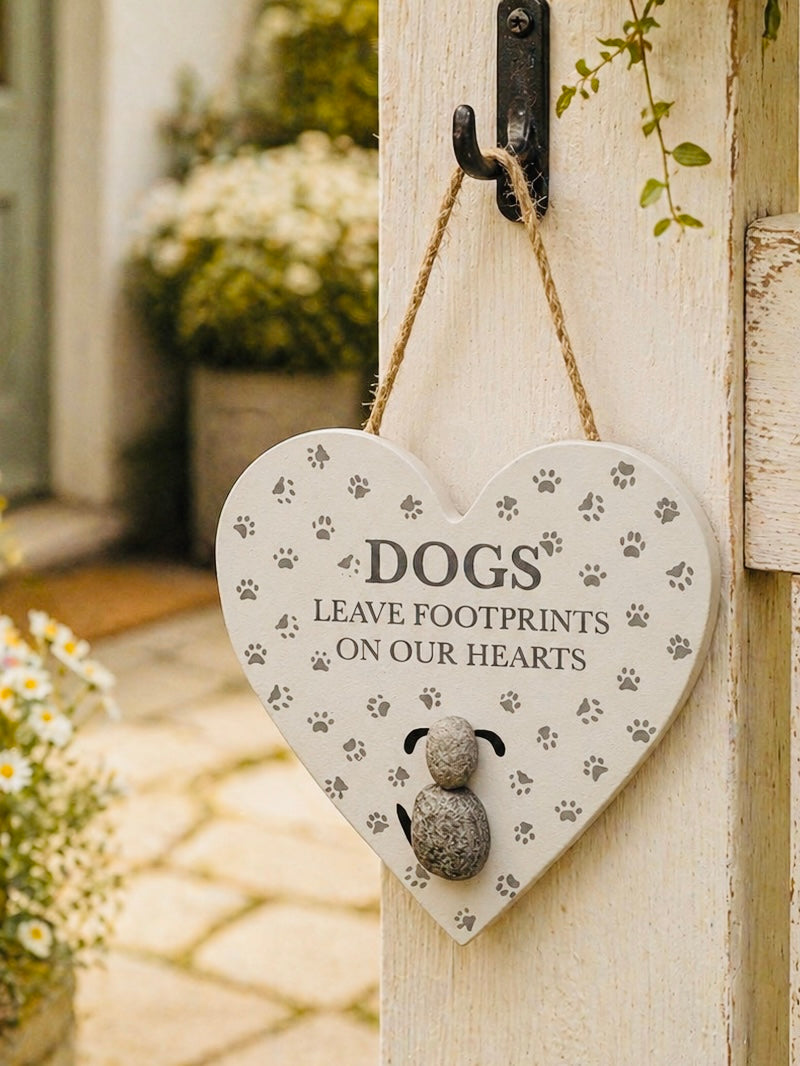 Dog Print hanging heart