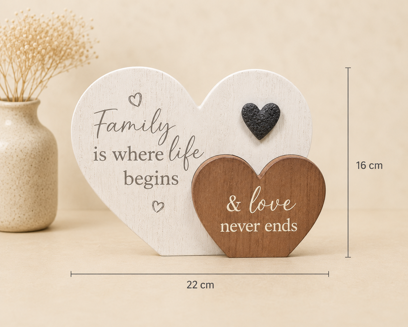 **NEW** 2 hearts in 1 plaque