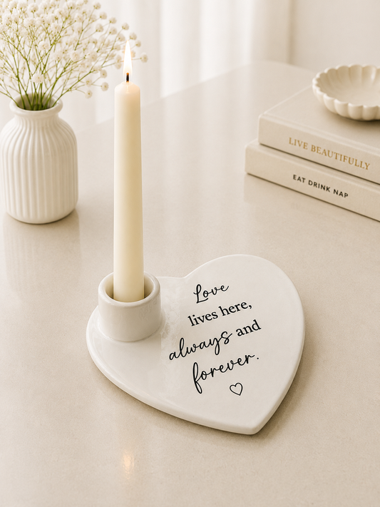 Love lives here Candle Holder