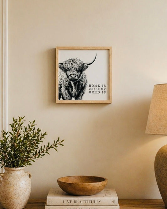 **NEW** Highland cow frame 25cm