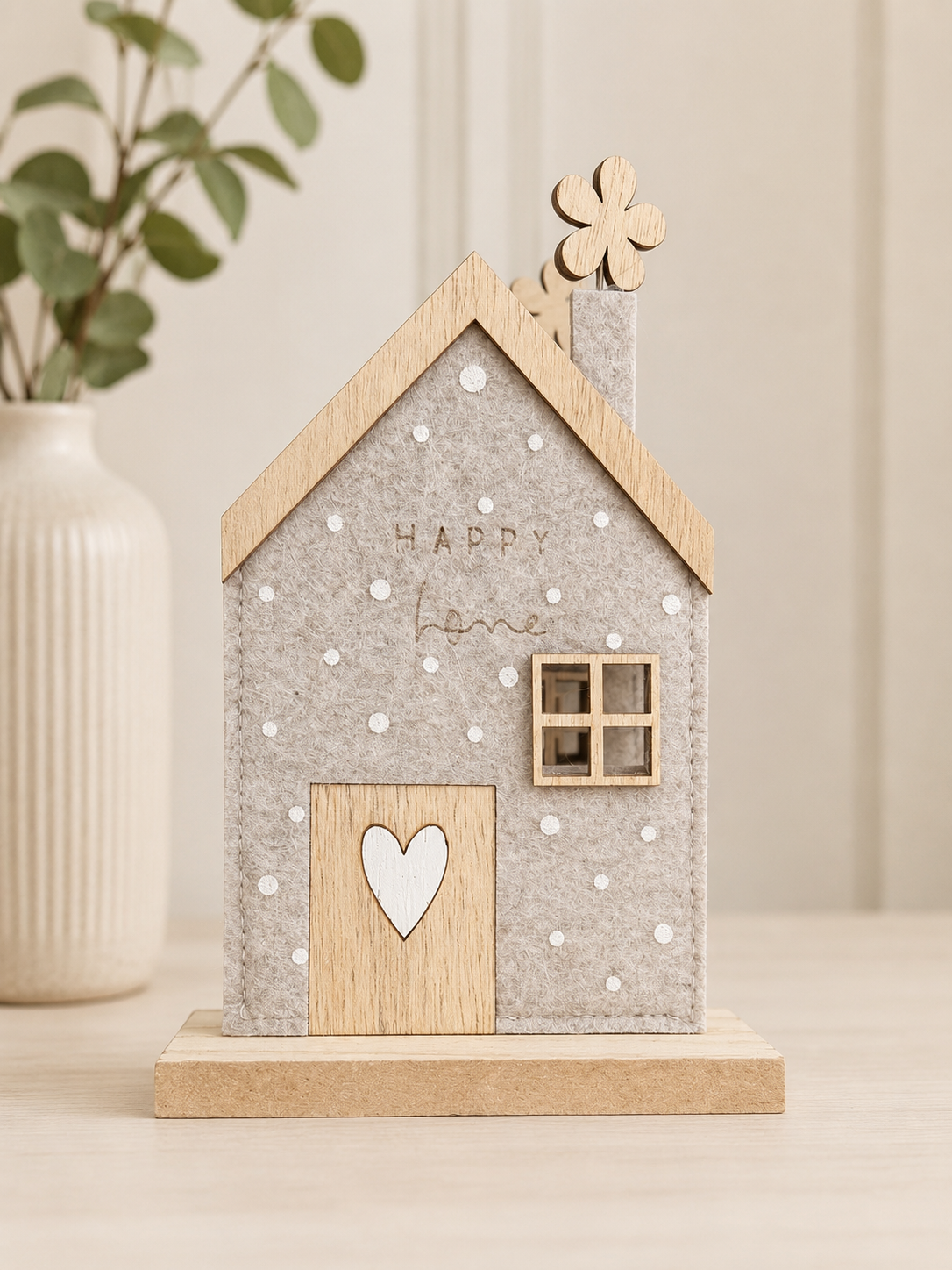 Single beige felt house