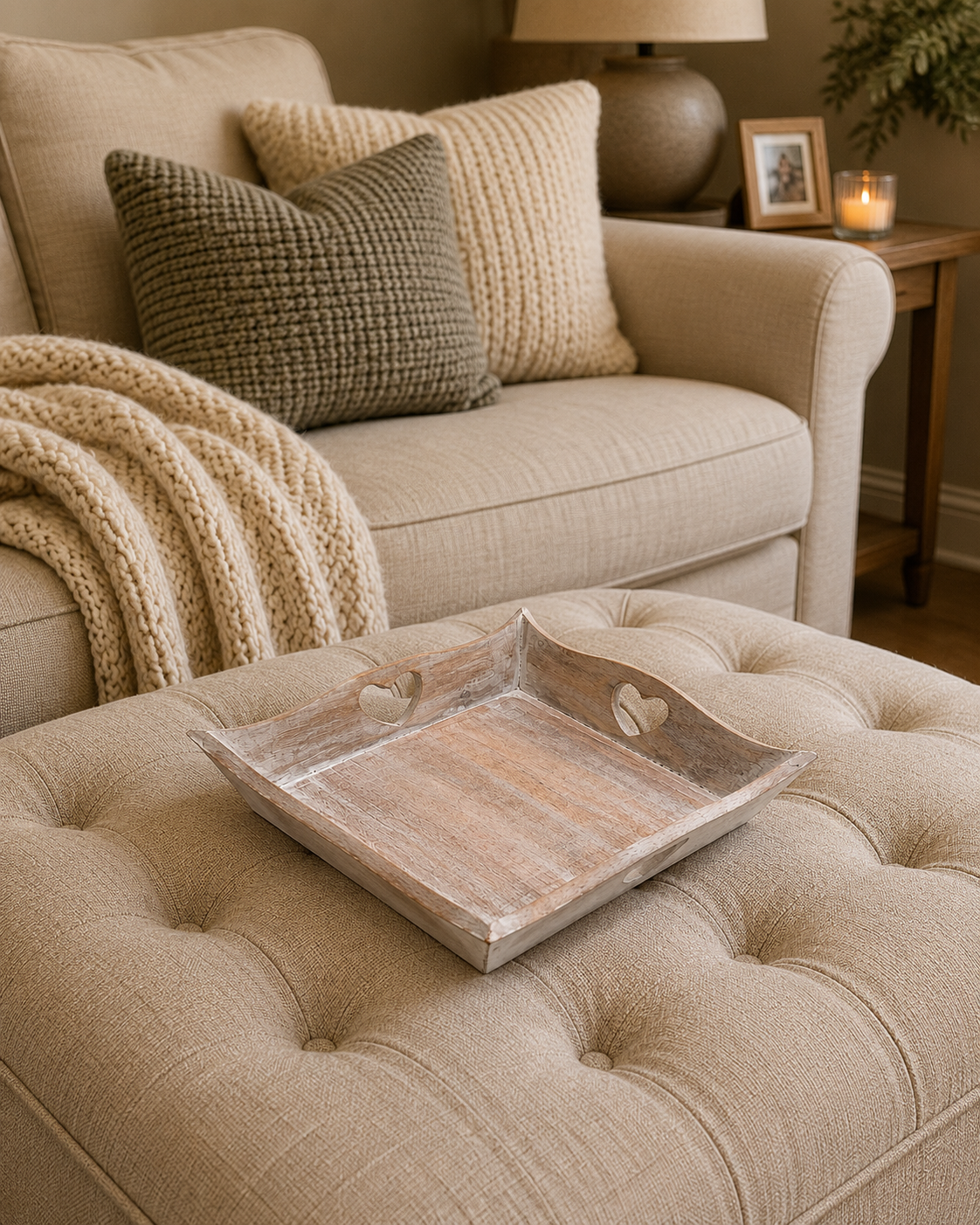 Medium Rustic Heart Tray