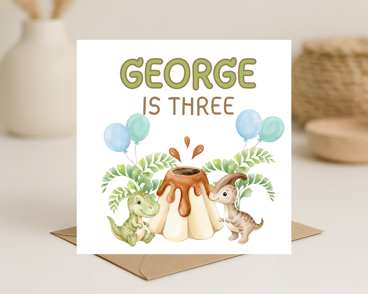 Dinosaur Birthday Card