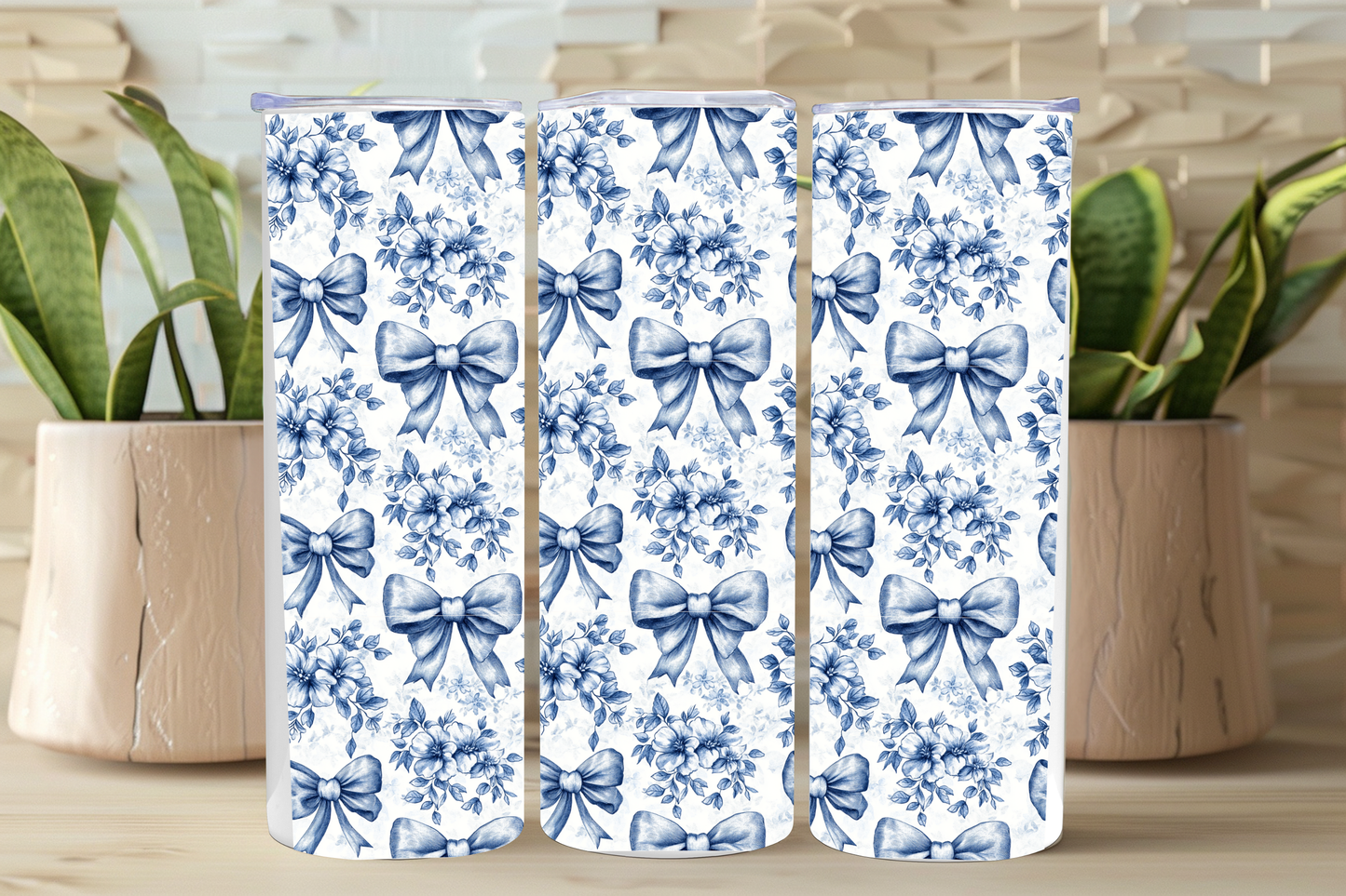 NEW Blue Bow Tumbler