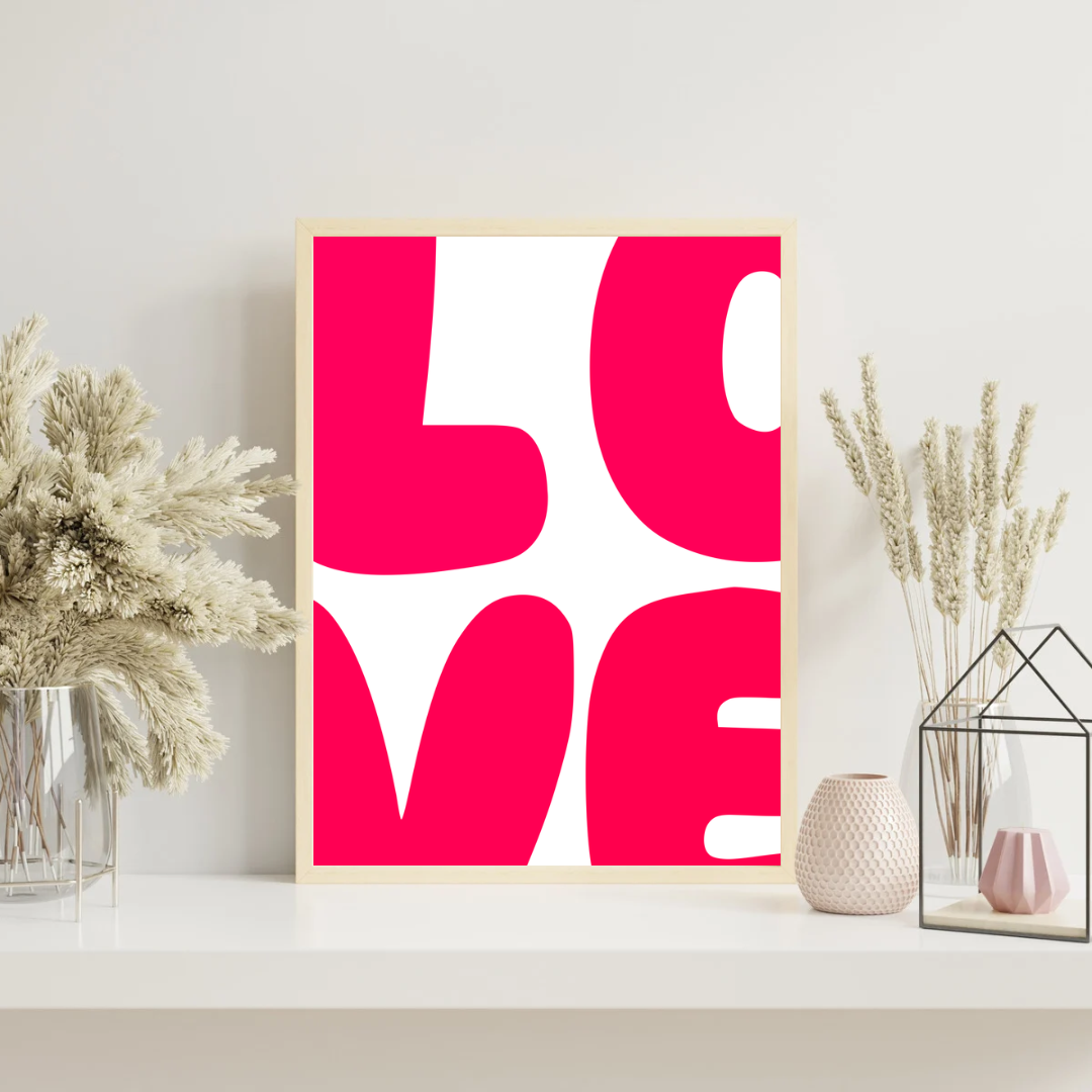 Pink LOVE print