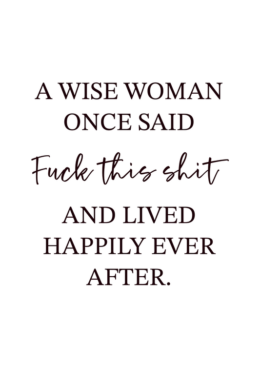 A wise woman print.