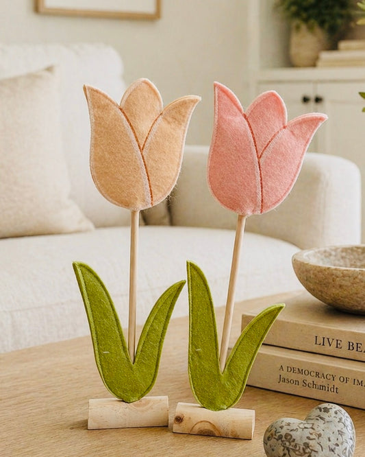 **NEW** Pastel Felt Flower Duo