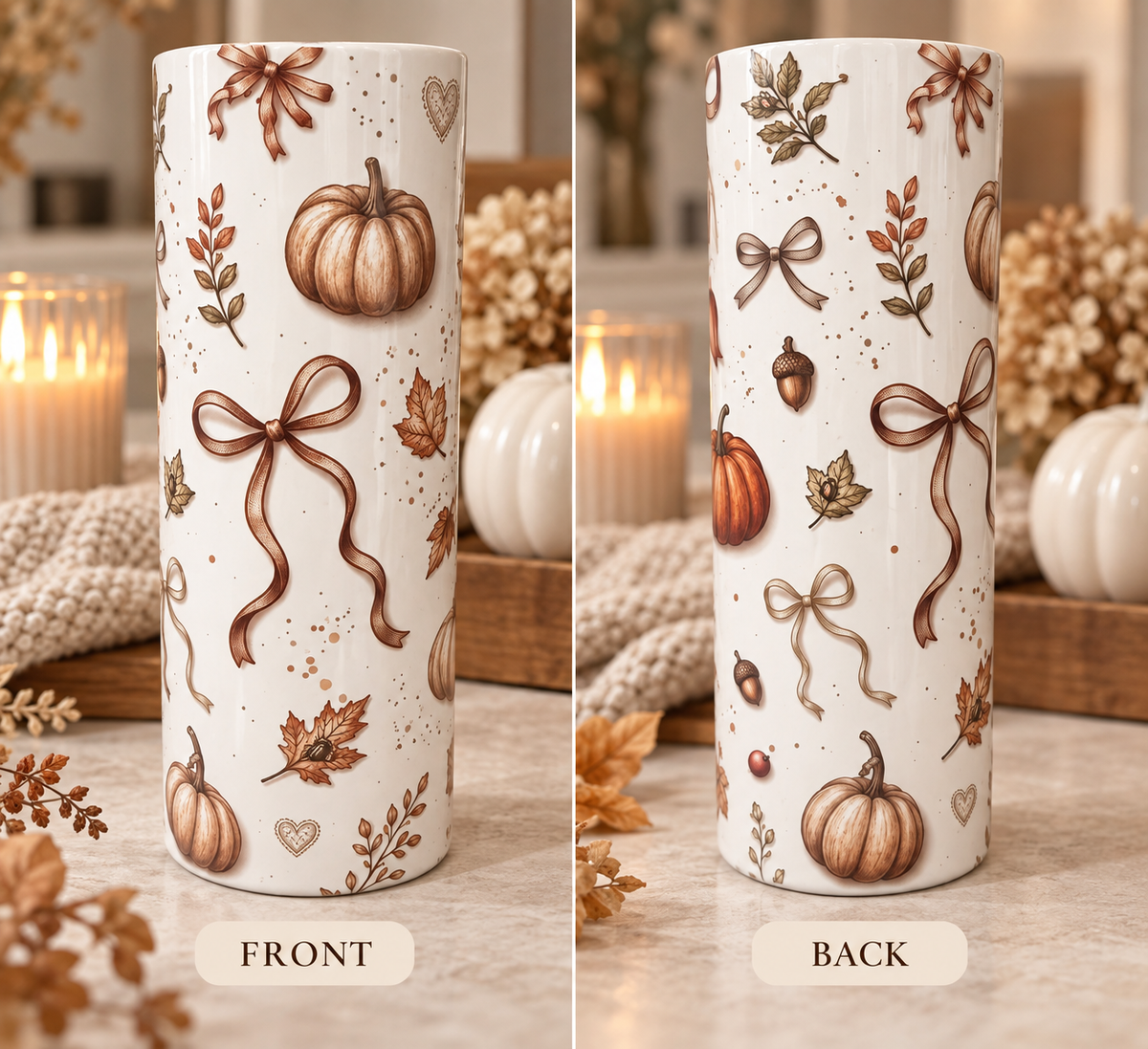 NEW - Bows and pumpkins Tumbler