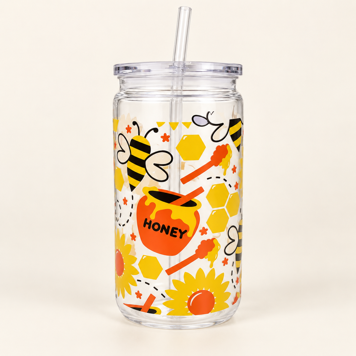 Honey Bee Plastic Can
