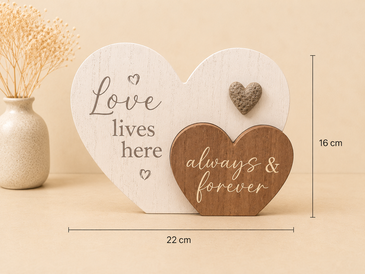 **NEW** 2 hearts in 1 plaque
