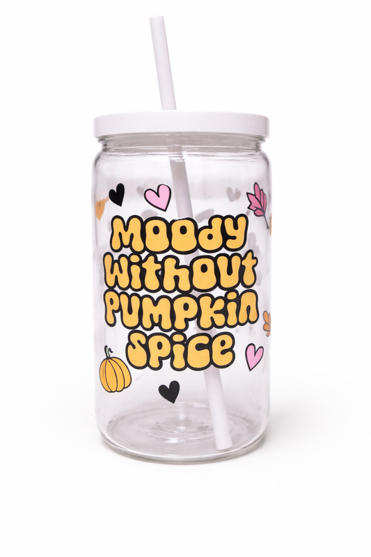 Moody without Pumpkin Spice Cow Plastic can