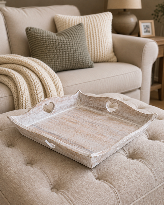 Large Rustic Heart Tray