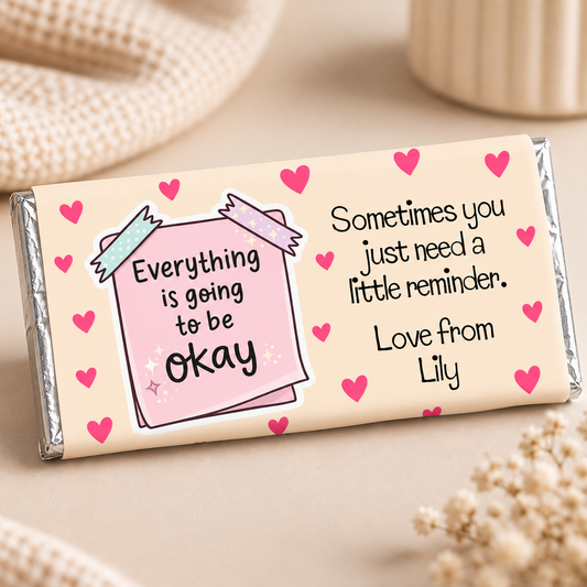 Everything Will be OK Chocolate Bar Wrapper