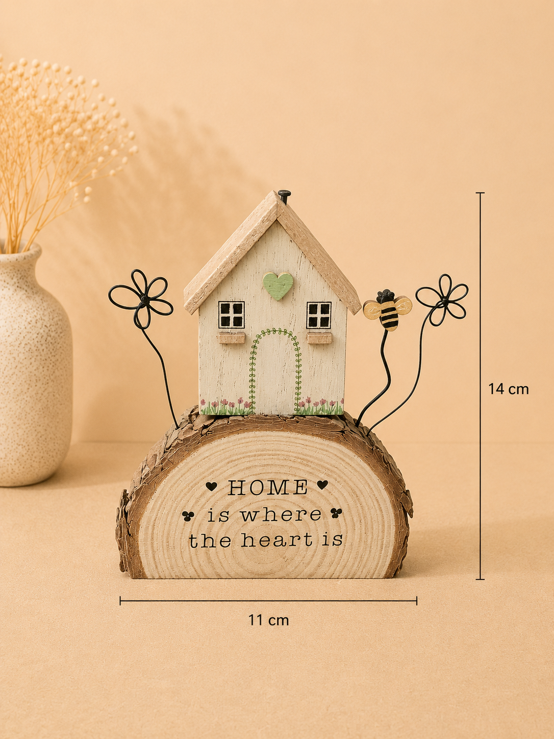 **BACK IN STOCK** Home is where the heart is - Wooden Log