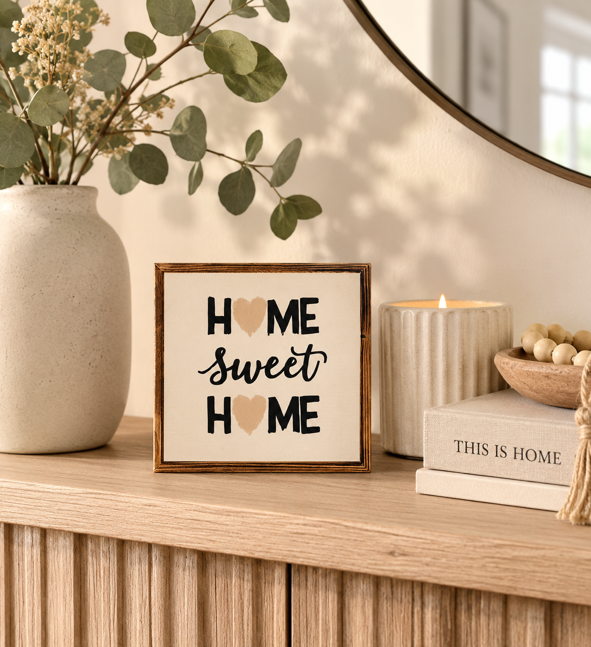 NEW Home Sweet Home thin wooden sign 15cm