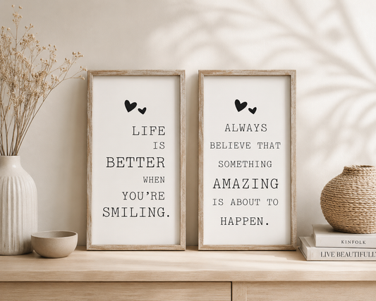 New - Neutral Quotes Frames Duo