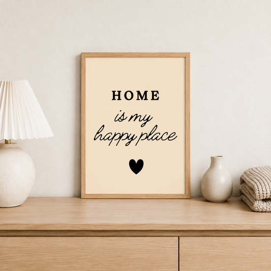 Home is my happy place print