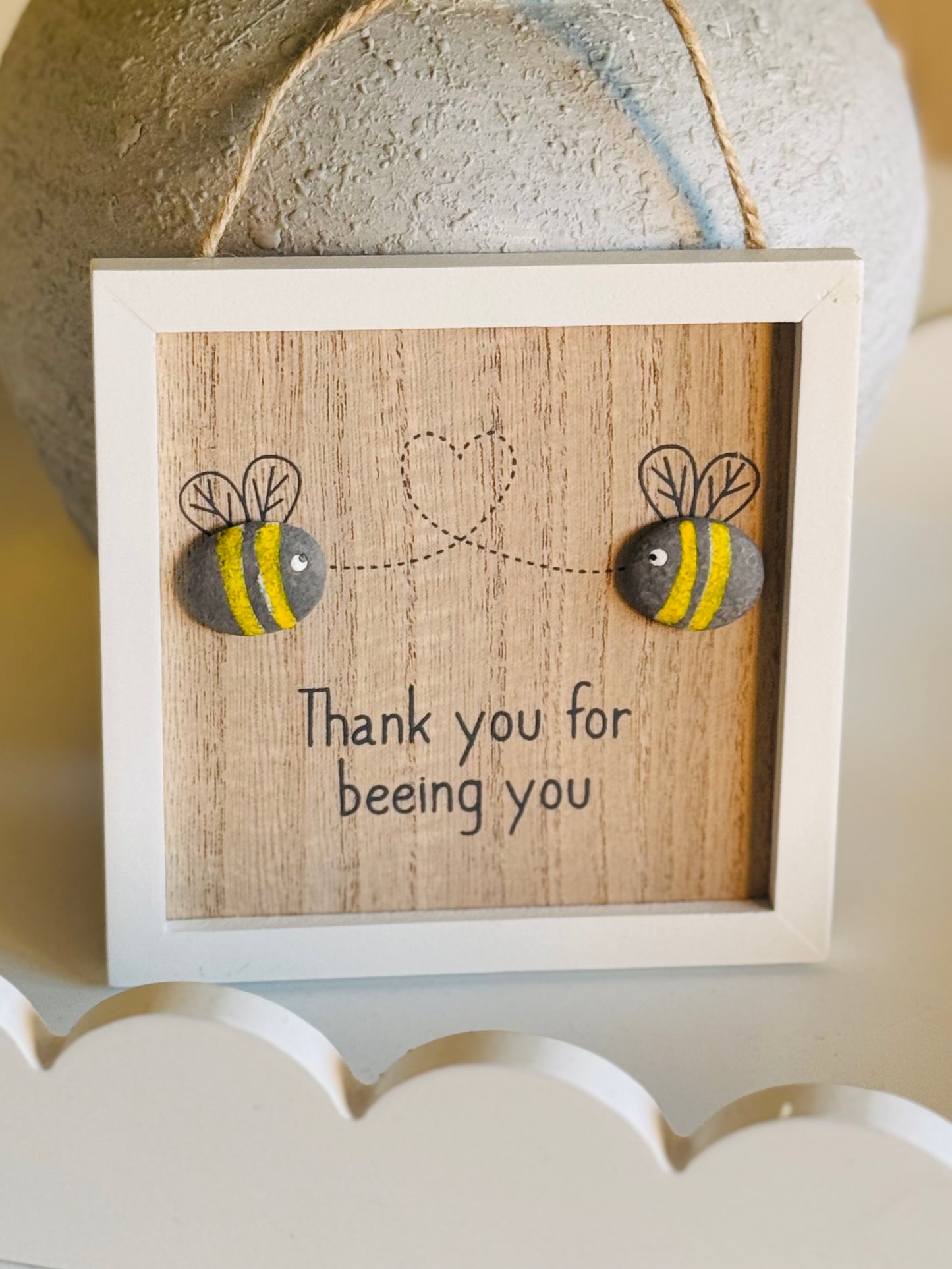 Bee'ing you pebble frame